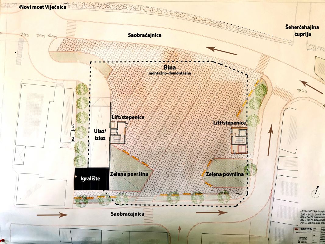 trg preko puta vjecnice plan